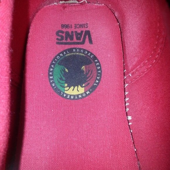 VANS CLASSIC-Montreal Reggae Festival SAMPLE HEMP Shoes-RARE-Sz-8-NEAR MINT - Picture 8 of 9